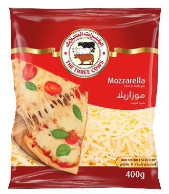 3 Cow Moz. Shrdd Che (Red)400G