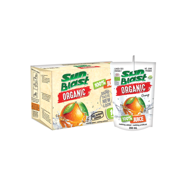 Sun Blast Org Orng Juice 200Ml
