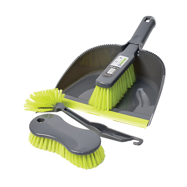 Royalford Dust Pan W/4Pcs Brus