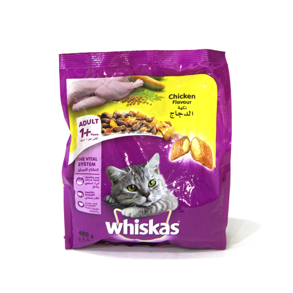 Whiskas Chkn Slmon Pocket 480G